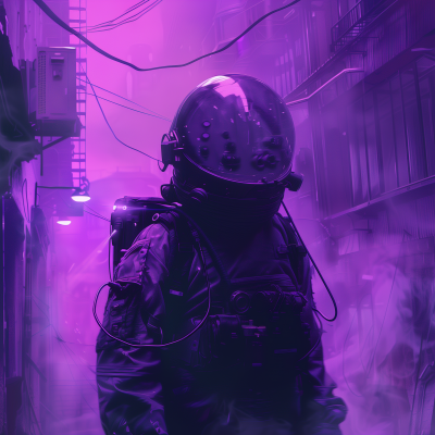 Eerie Purple Cyberpunk