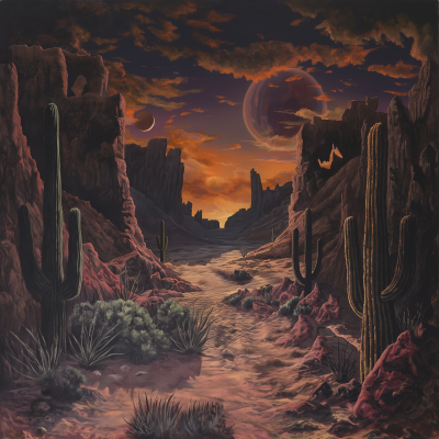 Sci-Fi Western Landscape Painting