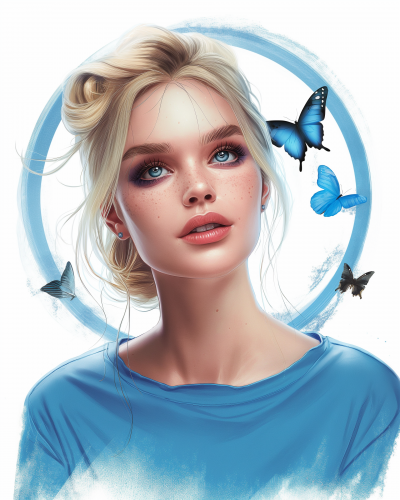 Butterfly Girl Illustration
