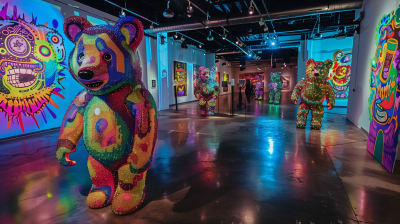 Colorful Bear Sculptures Art Exhibition