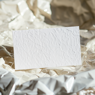 Detailed Business Card on Bubble Wrap