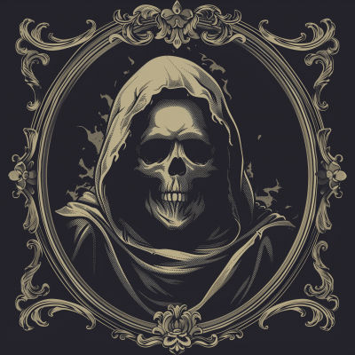 Gothic Skull Illustration