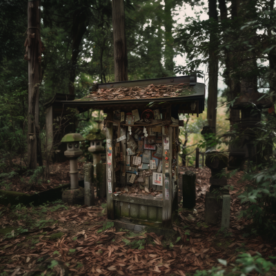 Mystical Shrine in Dense Woods