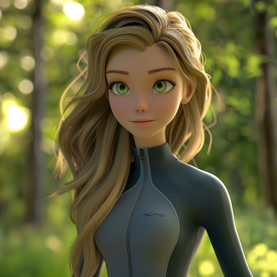 Athletic Young Woman 3D Model