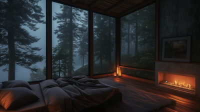 Serene Forest View Bedroom