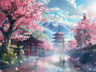 Vibrant Anime Landscape