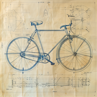 Blueprints of Bicycle