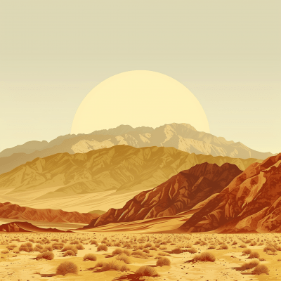 Golden Desert Landscape