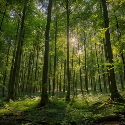 Realistisches Waldfoto in Deutschland