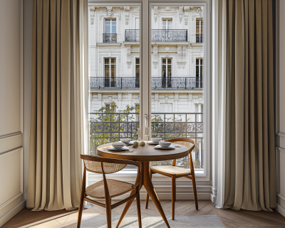 Breakfast Nook with European Balcony View