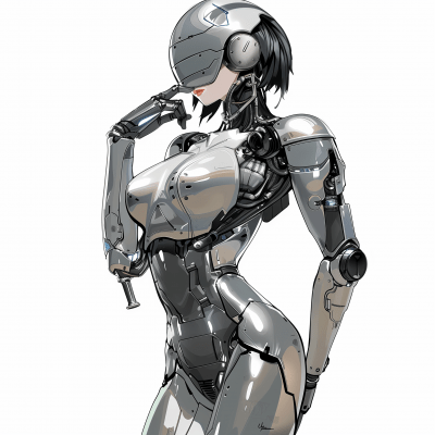 Futuristic Female Robot