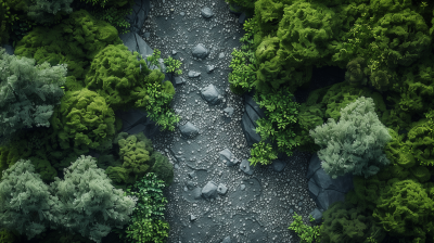 Highly Detailed Creek Top View