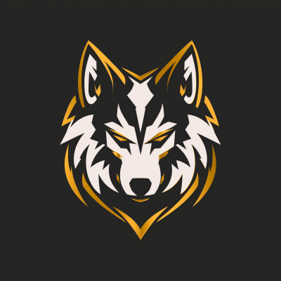Stylized Wolf Head Logo