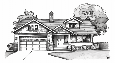Craftsman Home Illustration