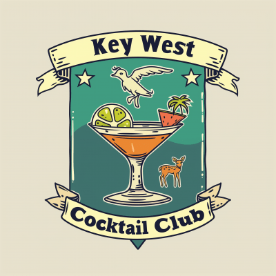 Neon Cocktail Club Logo Illustration