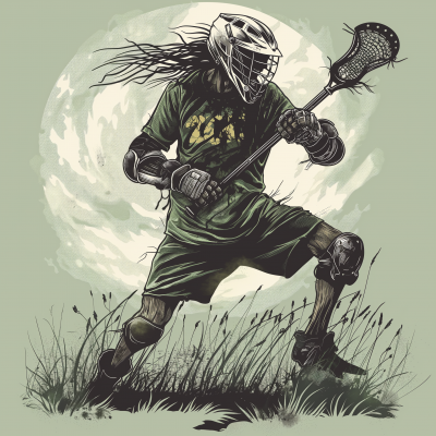 Lacrosse Player Illustration