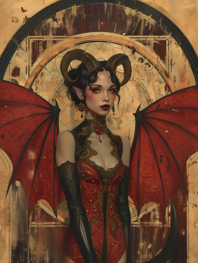 Art Deco Demon Queen