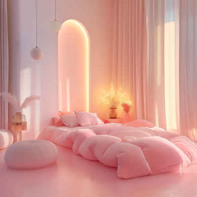 Marshmallow Pink Bedroom
