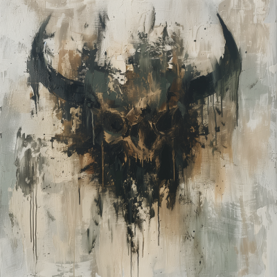 Abstract Minimalist Deathclaw Inspired Painting