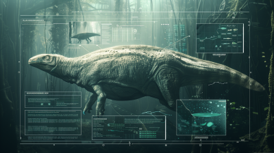 Futuristic Dinosaur Data Visualization