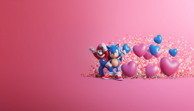 Super Mario and Sonic Birthday Party Background