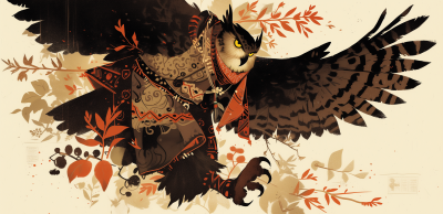 Tribal Owl Illustration