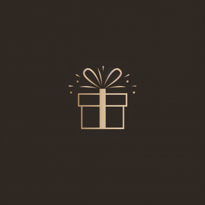 Golden Gift Box Illustration