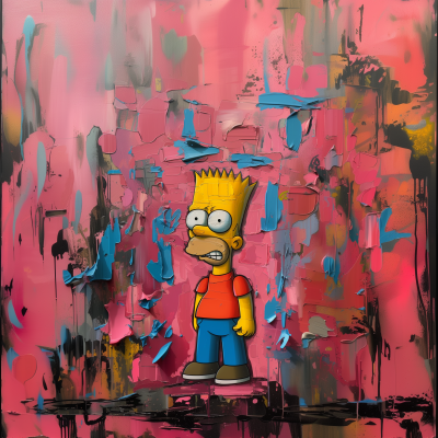 Bart Simpson Stylized Illustration