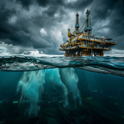 Oil Platform in the Ocean