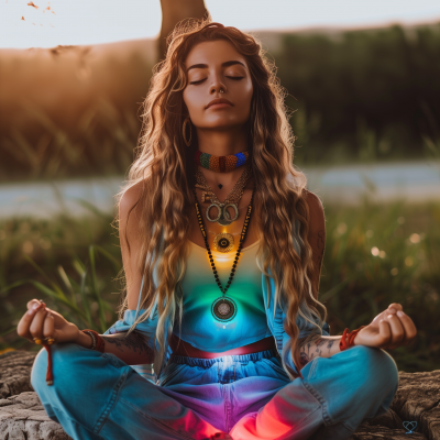 Meditation with Rainbow Chakras