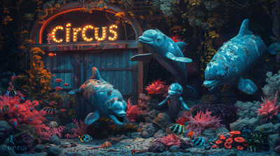 Underwater Circus Fiesta Poster