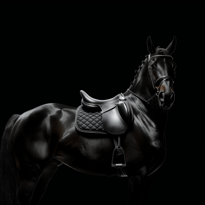 Minimalistic Prada Saddle on Black Horse