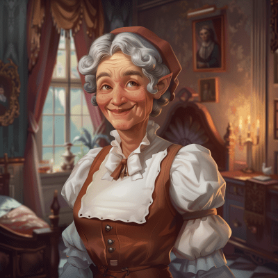 Old Gnomish Woman in Manor Bedroom