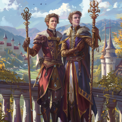 Twin Prince Warlocks in a Castle