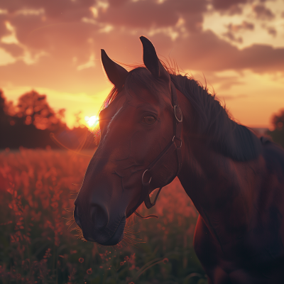 Majestic Horse at Sunset