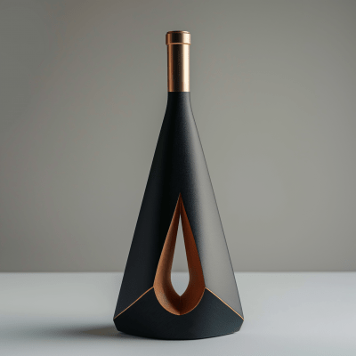 Modern Wine Bottle in Triangle Shape
