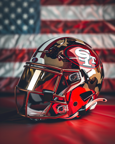 American Football Helmet Artwork