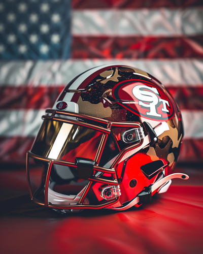American Football Helmet Illustration