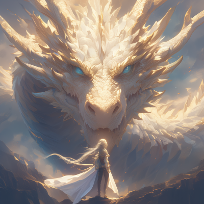 Glowing White Dragon Encounter