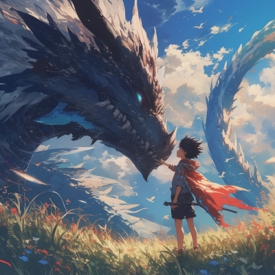 Young Person with Dragon
