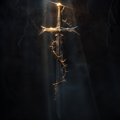 Hyper Realism Sword with Thorns