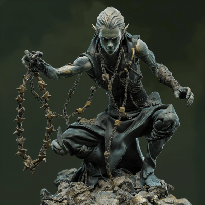 Elven Warrior Sculpture