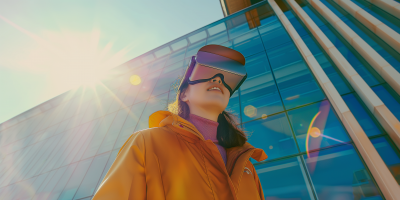 Futuristic Woman with VR Oculus Quest