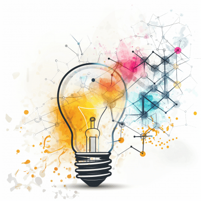 Colorful Lightbulb Innovation