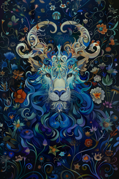 Vivid Lion Illustration