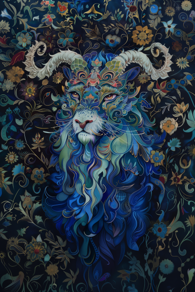 Ornate Lion Illustration