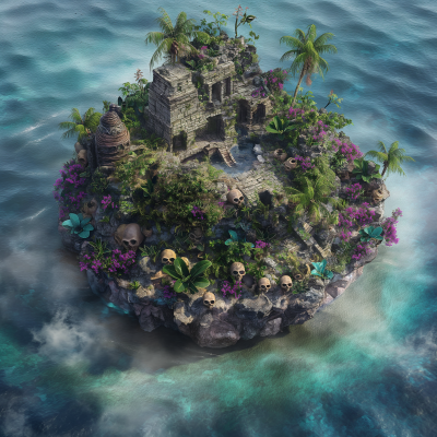 Skull-adorned Temple Island
