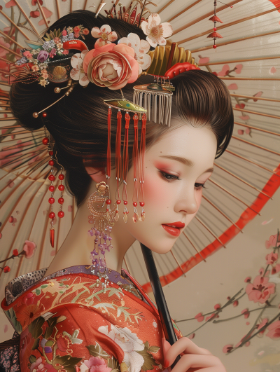 Traditional Geisha Portrait