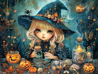 Halloween Witch Potion Making