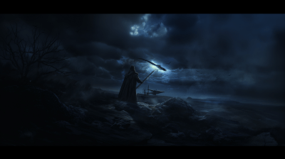 Grim Reaper in the Moonlight
